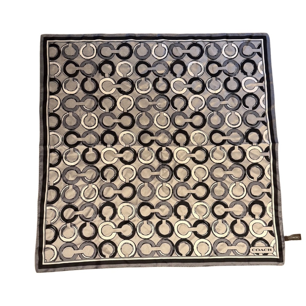 Coach Scarf - Monogram/signature - 100% Silk